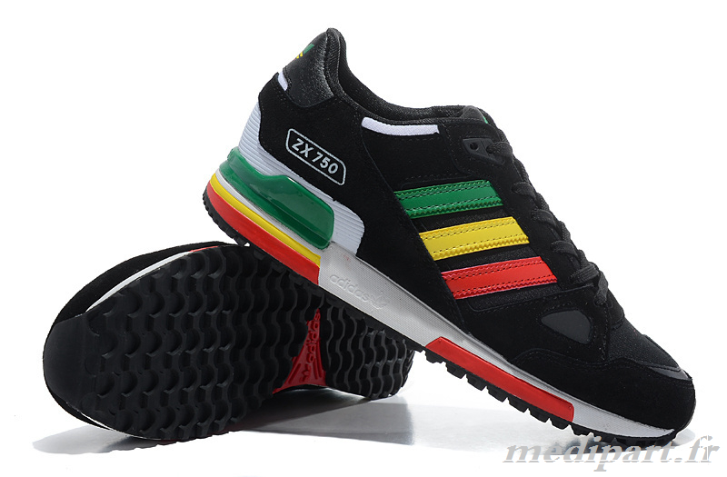 adidas zx 750 vert jaune rouge